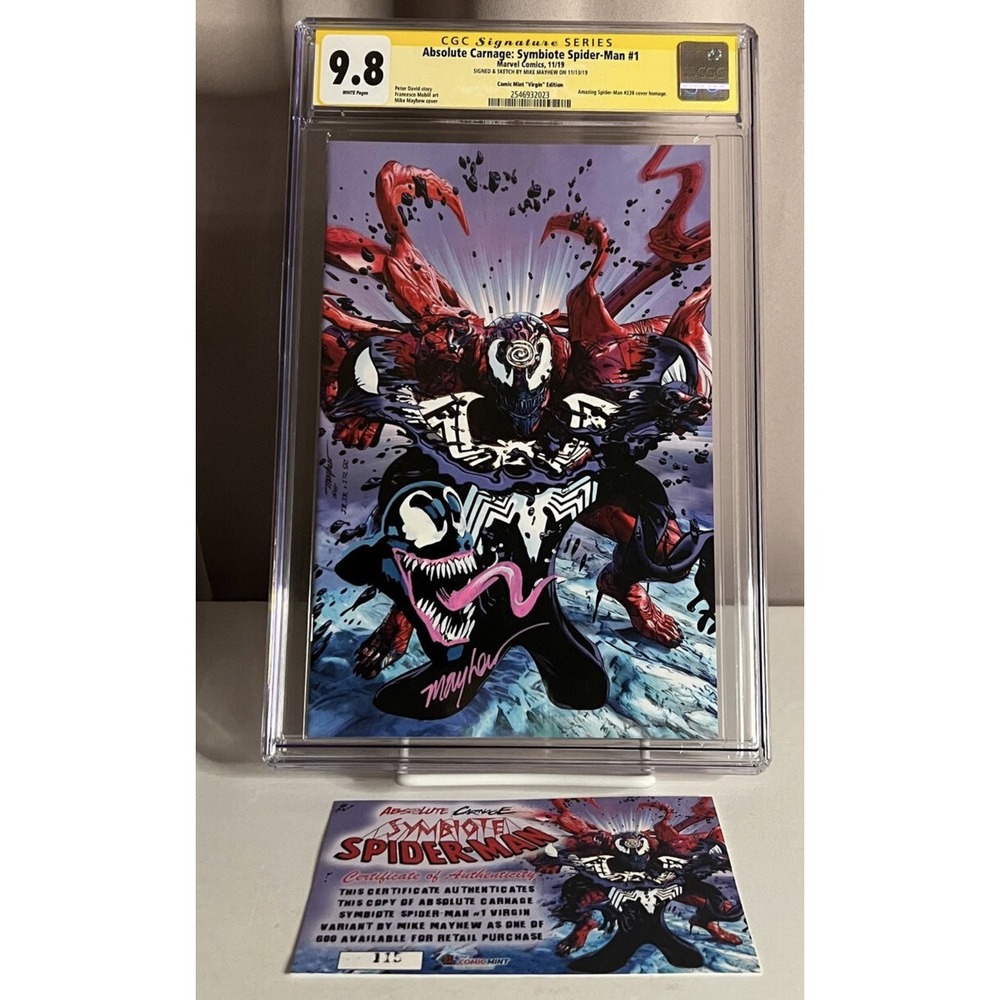Absolute Carnage: Symbiote Spider-Man 1 SIGNED‎ AND REMARKED